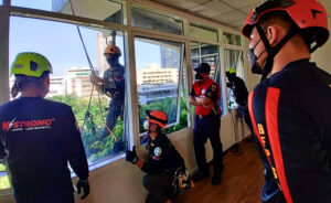 Rope Rescue Demonstration during Philippine Nationwide Earthquake Drill