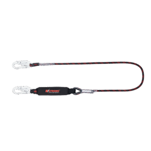 Elite Sharp Edge Kernmantle Rope Energy Absorbing Lanyard c/w Steel Snap Hooks