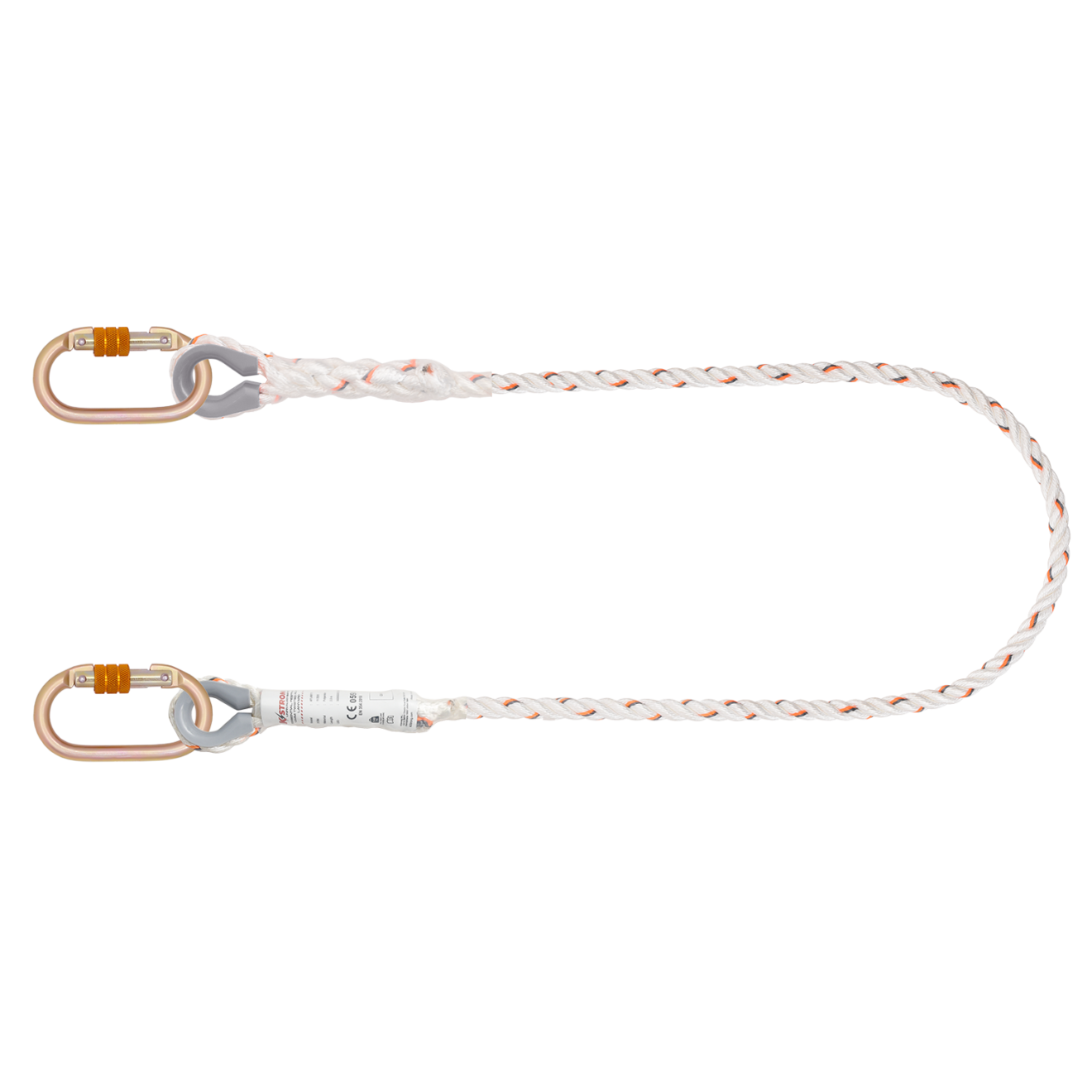 Essential Restraint Twisted Rope Lanyard with Karabiners KStrong Asia