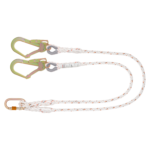 Essential Restraint Twisted Rope Lanyard Steel Scaffold Hook and Karabiner