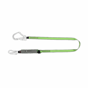 Elite Shock Absorbing Lanyard Webbing with Steel Scaffold and Steel Snap Hook