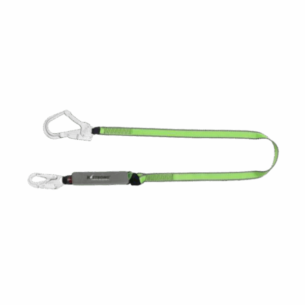 Elite Shock Absorbing Lanyard Webbing with Steel Scaffold and Steel Snap Hook
