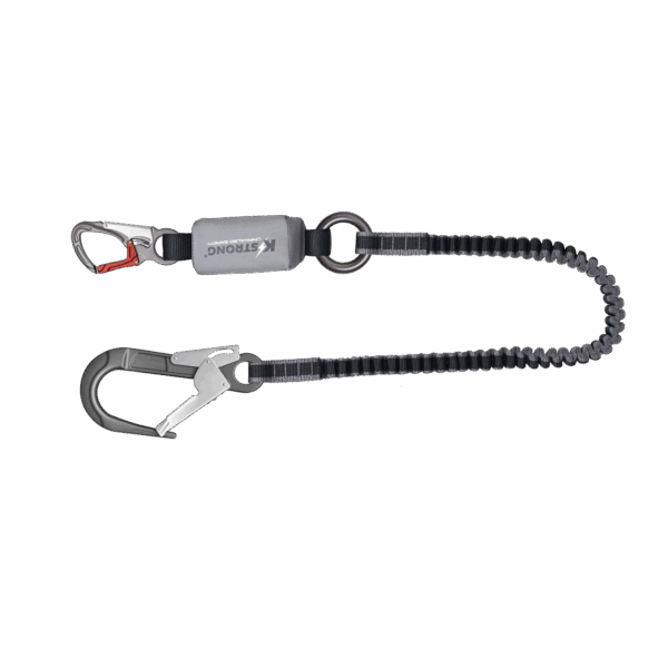 Epic Shock Absorbing Elasticated Lanyard with Aluminum Snap Hook & Scaffold Hook