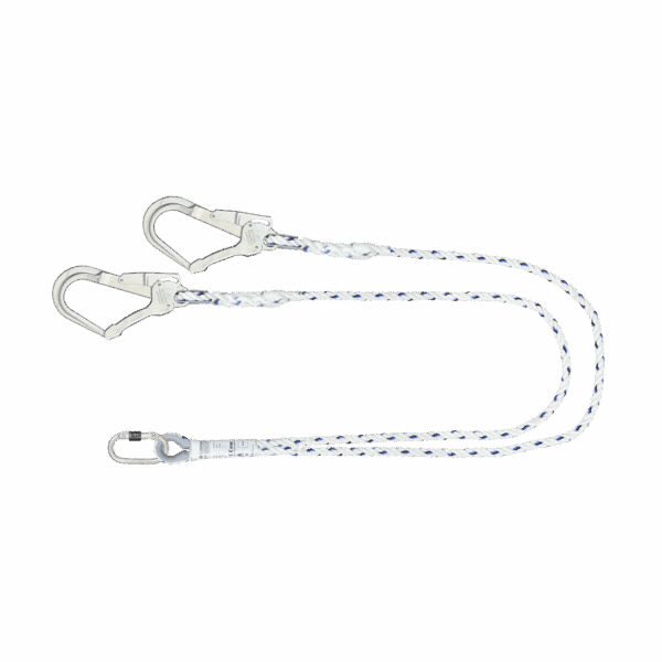 Essential Restraint Twisted Rope Lanyard Steel Scaffold Hook and Karabiner