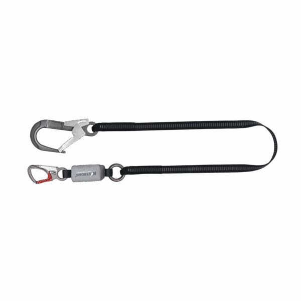 Epic Shock Absorbing Webbing Lanyard with Aluminum Snap Hook & Scaffold Hook