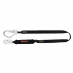 HeatX Energy Absorbing 44mm Webbing Lanyard c/w Snap Hook & Scaffold Hook