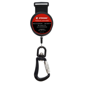 DL100010SW-Retractable Tool Lanyard with Swivel Karabiner & Velcro Loop