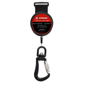 DL100010SW-Retractable Tool Lanyard with Swivel Karabiner & Velcro Loop