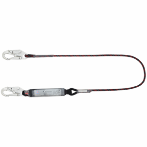 Ecor Shock Absorbing Sharp Edge Kernmantle Rope Lanyard c/w Snap Hooks