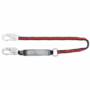 Ecor Shock Absorbing Elasticated Lanyard c/w Snap Hooks