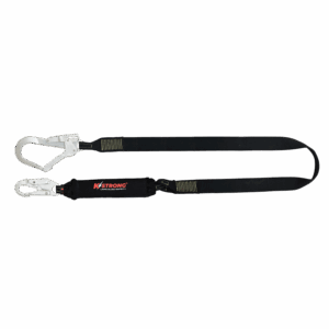 HeatX Energy Absorbing 44mm Webbing Lanyard c/w Snap Hook & Scaffold Hook