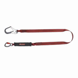 AteX Energy Absorbing 44mm Webbing Lanyard c/w Snap Hook & Scaffold Hook