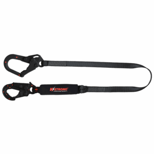 ElectX Energy Absorbing 44mm Webbing Lanyard c/w Snap Hook & Scaffold Hook