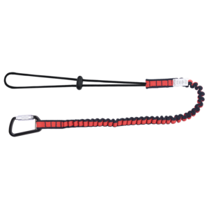 Elasticated Single Leg Tool Lanyard w/Drawstring Cord and Carabiner