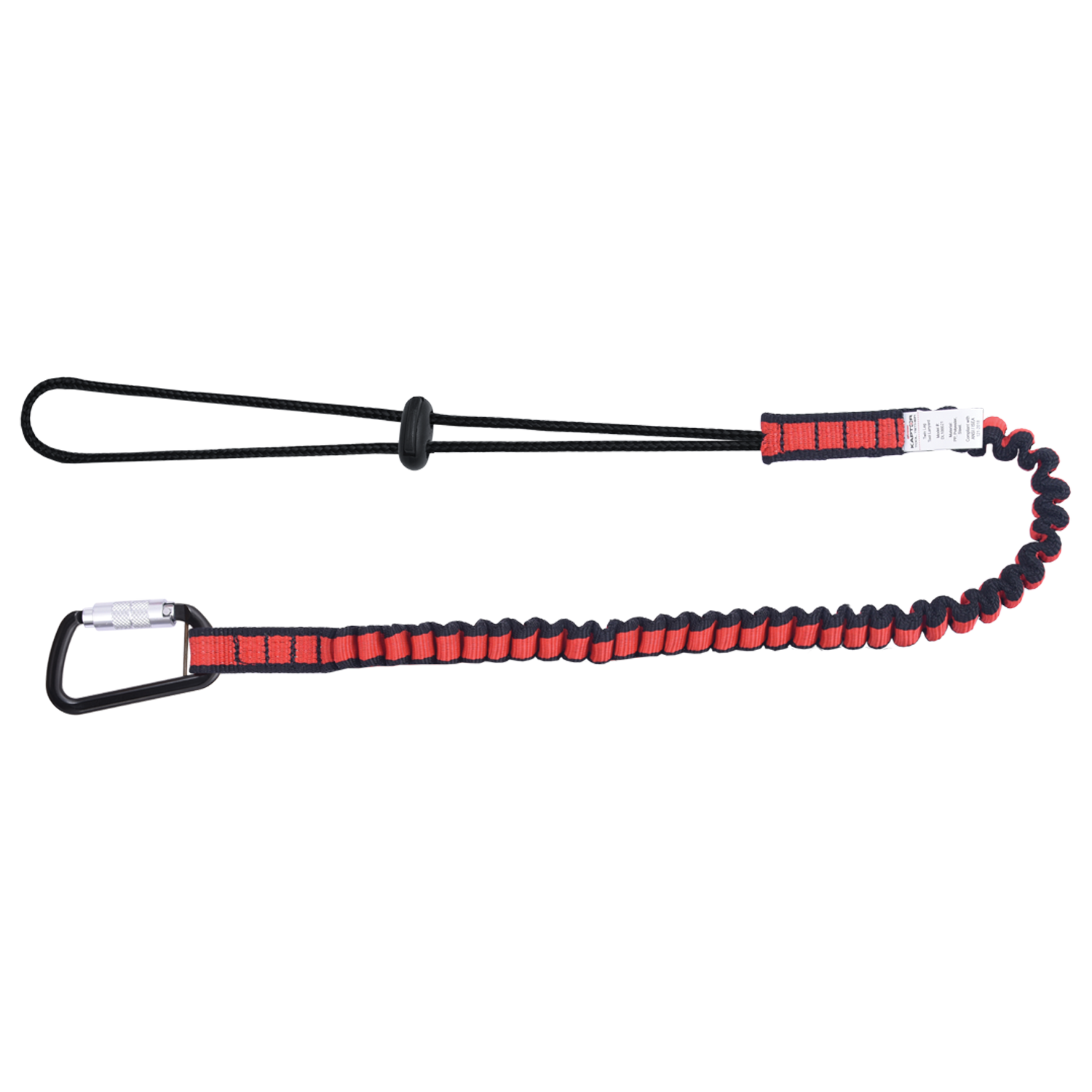 Elasticated Single Leg Tool Lanyard w/Drawstring Cord and Carabiner