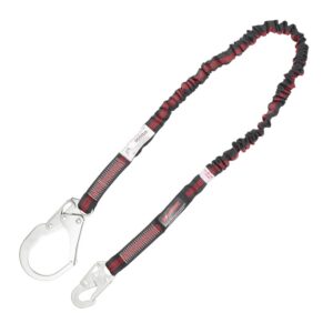 KStrong® 6 ft. Internal Design Shock Absorbing Lanyard with Snap Hook and Rebar Hook (ANSI)