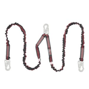 KStrong® 6 ft. Twin leg 100% Tie-off Internal Design Shock Absorbing Lanyard with Snap Hooks (ANSI)