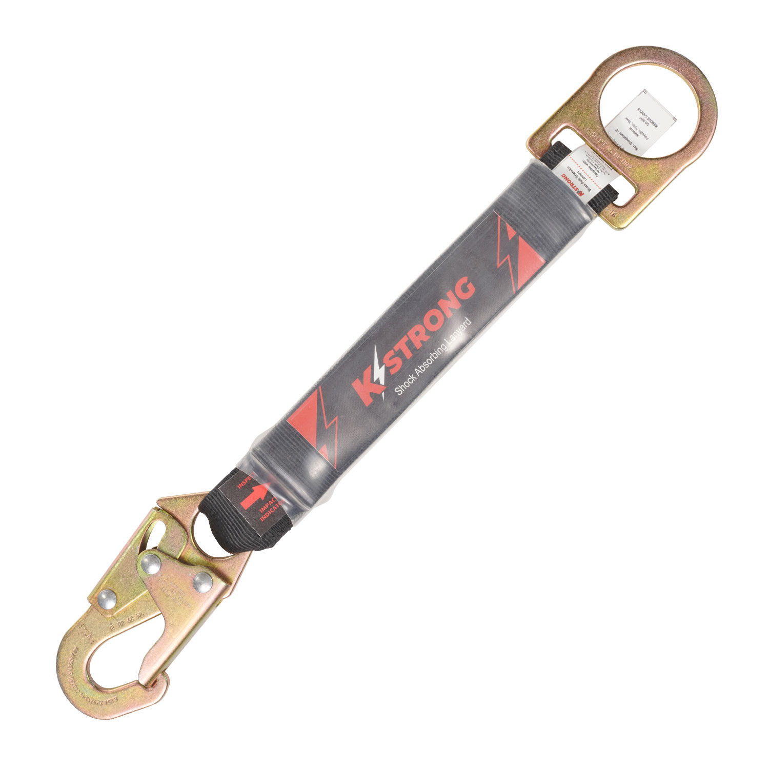 KStrong® Shock Absorber with D-ring and Snap Hook Designed for 6 ft.  Maximum Freefall (ANSI) - KStrong