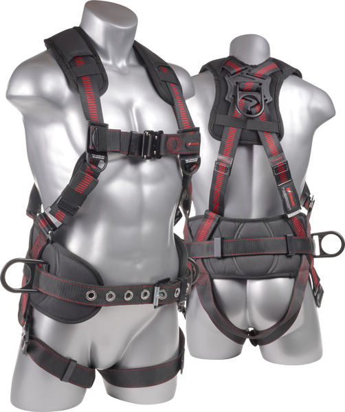 KStrong® Kapture™ Epic+ 5-Point Full Body Harness, Waist Pad w/ Removable  Tool Belt, Back/Shoulder Pad, Enhanced Dorsal D-ring, 2 Side D-rings, QC  Chest and Legs - (ANSI) - KStrong