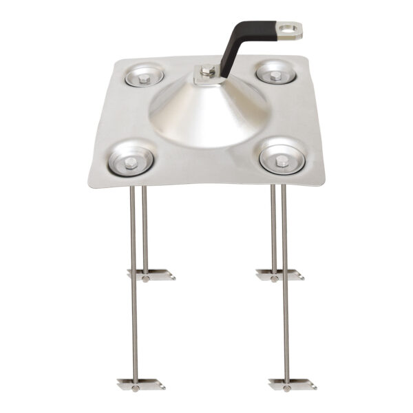 KStrong® IMPACT™ Low Profile Extremity (Start/Stop) Energy Absorbing Anchor Post Assembly for Built-Up / Membrane TPO Roof Deck with 12" Toggle Bolts