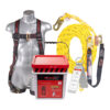 KStrong® 50 ft. Roofers Kit with Elite 5-Point TB Leg Harness Size M-L, rope, rope grab assembly, reusable roof anchor, bucket and lid