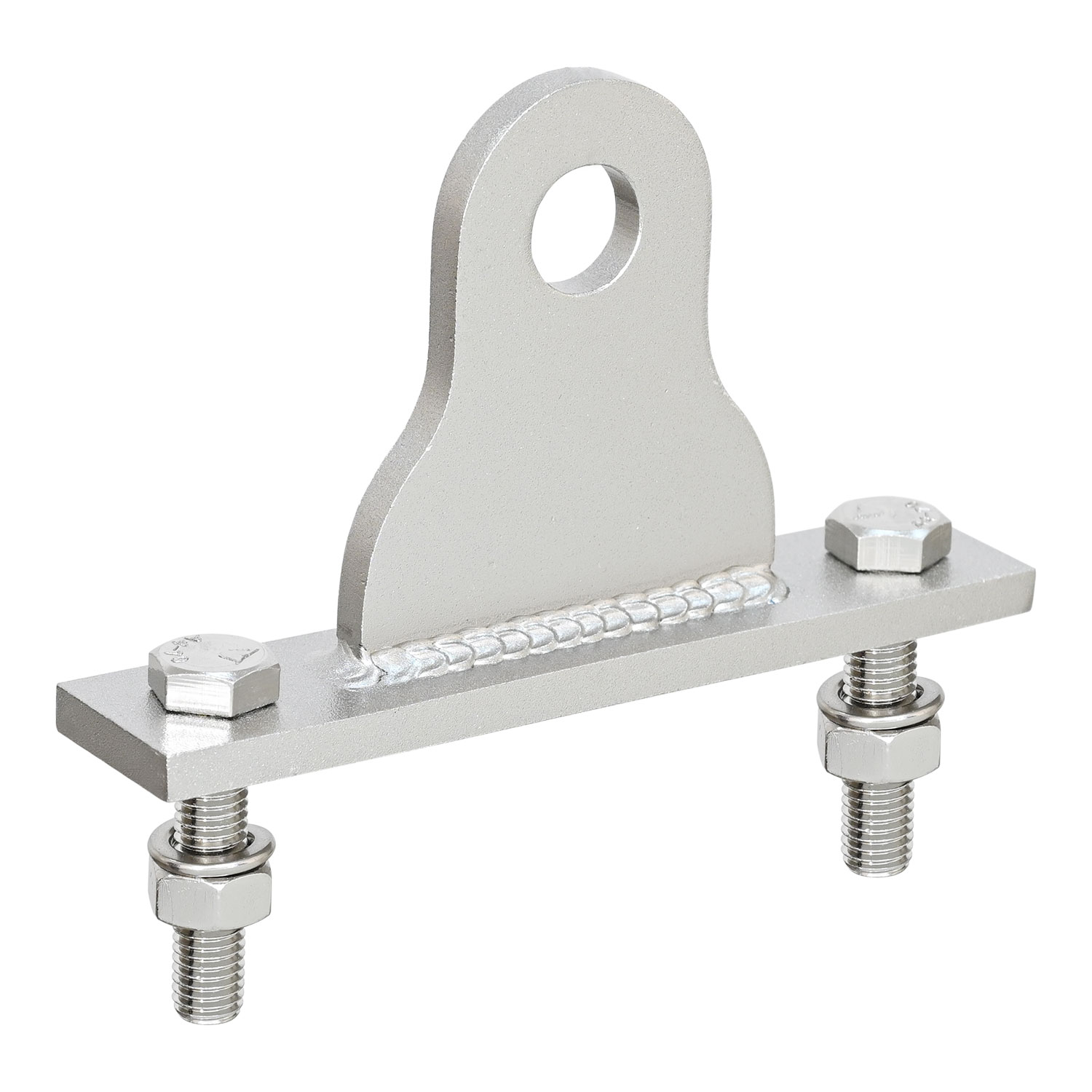 KStrong® IMPACT™ Extremity (Start/Stop) Anchor Plate (SS316) with (2) M12 Fasteners (Column / Wall and Overhead / Ceiling Mount HLL Systems)