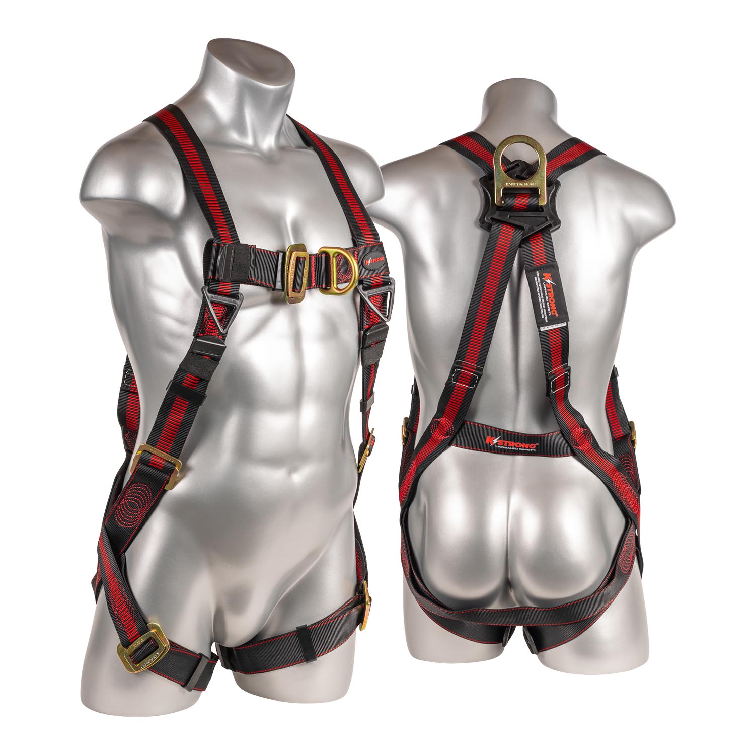 KStrong® Kapture™ Elite 5-Point Full Body Harness, Dorsal D-ring, Front D-ring, MB Legs (ANSI)