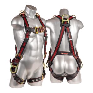 KStrong® Kapture™ Elite 5-Point Full Body Harness, with Dorsal, Front, Shoulder, and Side D-rings, TB Legs (ANSI)