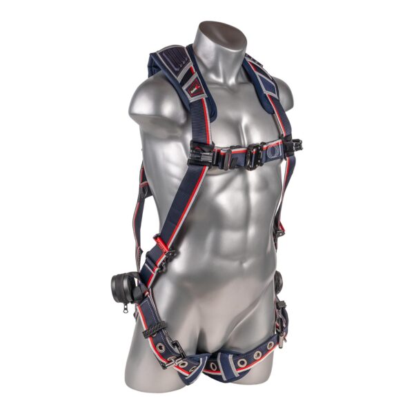 KStrong® EndurX™ 5-Point Full Body Harness, Abrasion Resistant Shoulder Pad, Deluxe Leg Pads, Enhanced Dorsal D-ring Plus™, Quick Slide Adjusters, Trauma Relief Straps, QC Chest, TB Legs (SS), All Aluminum Hardware (ANSI) - Image 2