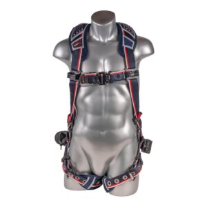 KStrong® EndurX™ 5-Point Full Body Harness, Abrasion Resistant Shoulder Pad, Premium Work Positioning Waist Pad w/Removable Tool Belt, Deluxe Leg Pads, Enhanced Dorsal D-ring Plus™, Side D-rings, Quick Slide Adjusters, Trauma Relief Straps, QC Chest, TB Legs (SS), All Aluminum Hardware  (ANSI) (Copy)