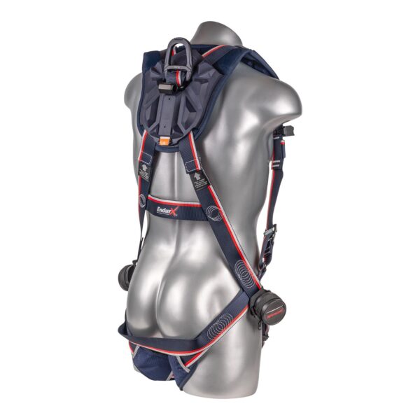 KStrong® EndurX™ 5-Point Full Body Harness, Abrasion Resistant Shoulder Pad, Deluxe Leg Pads, Enhanced Dorsal D-ring Plus™, Front D-ring, Premium Adjusters, Trauma Relief Straps, QC Chest, TB Legs (SS), All Aluminum Hardware (ANSI) - Image 4