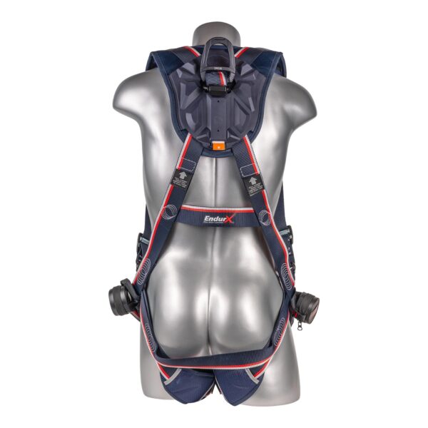 KStrong® EndurX™ 5-Point Full Body Harness, Abrasion Resistant Shoulder Pad, Deluxe Leg Pads, Enhanced Dorsal D-ring Plus™, Front D-ring, Premium Adjusters, Trauma Relief Straps, QC Chest, TB Legs (SS), All Aluminum Hardware (ANSI) - Image 3