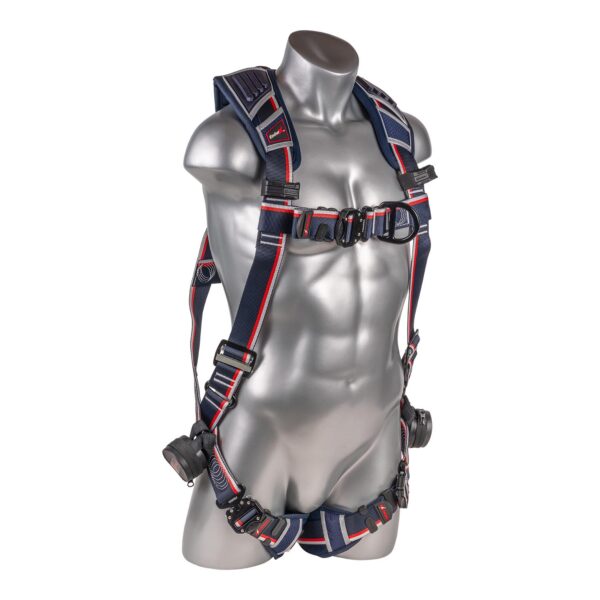 KStrong® EndurX™ 5-Point Full Body Harness, Abrasion Resistant Shoulder Pad, Deluxe Leg Pads, Enhanced Dorsal D-ring Plus™, Front D-ring, Premium Adjusters, Trauma Relief Straps, QC Chest/Legs, All Aluminum Hardware (ANSI) - Image 4