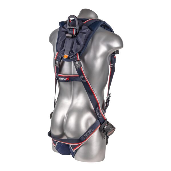 KStrong® EndurX™ 5-Point Full Body Harness, Abrasion Resistant Shoulder Pad, Deluxe Leg Pads, Enhanced Dorsal D-ring Plus™, Front D-ring, Premium Adjusters, Trauma Relief Straps, QC Chest/Legs, All Aluminum Hardware (ANSI) - Image 3