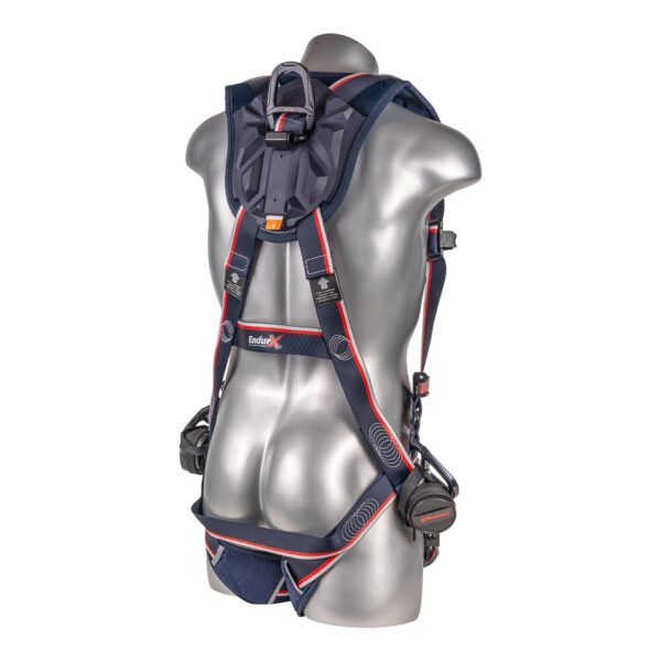 KStrong® EndurX™ 5-Point Full Body Harness, Abrasion Resistant Shoulder Pad, Deluxe Leg Pads, Enhanced Dorsal D-ring Plus™, Side D-rings, Quick Slide Adjusters, Trauma Relief Straps, QC Chest, TB Legs (SS), All Aluminum Hardware (ANSI) - Image 2