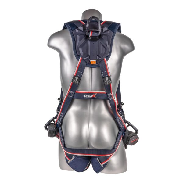 KStrong® EndurX™ 5-Point Full Body Harness, Abrasion Resistant Shoulder Pad, Deluxe Leg Pads, Enhanced Dorsal D-ring Plus™, Side D-rings, Quick Slide Adjusters, Trauma Relief Straps, QC Chest, TB Legs (SS), All Aluminum Hardware (ANSI) - Image 3