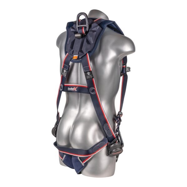 KStrong® EndurX™ 5-Point Full Body Harness, Abrasion Resistant Shoulder Pad, Deluxe Leg Pads, Enhanced Dorsal D-ring Plus™, Side D-rings, Quick Slide Adjusters, Trauma Relief Straps, QC Chest/Legs, All Aluminum Hardware (ANSI) - Image 2