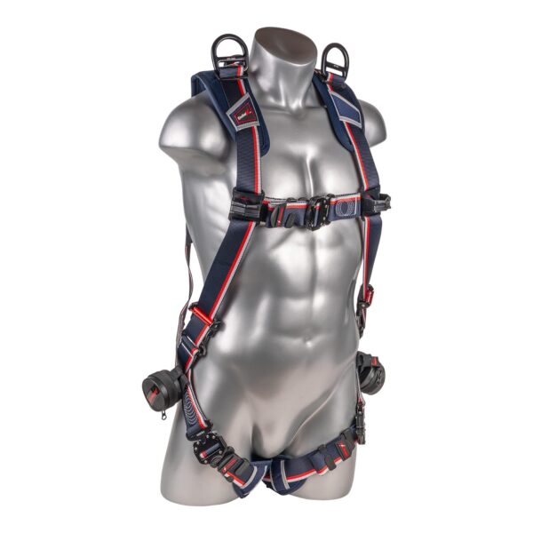 KStrong® EndurX™ 5-Point Full Body Harness, Premium Shoulder Pad, Deluxe Leg Pads, Enhanced Dorsal D-ring Plus™, Shoulder D-rings, Quick Slide Adjusters, Trauma Relief Straps, QC Chest/Legs, All Aluminum Hardware (ANSI) - Image 4