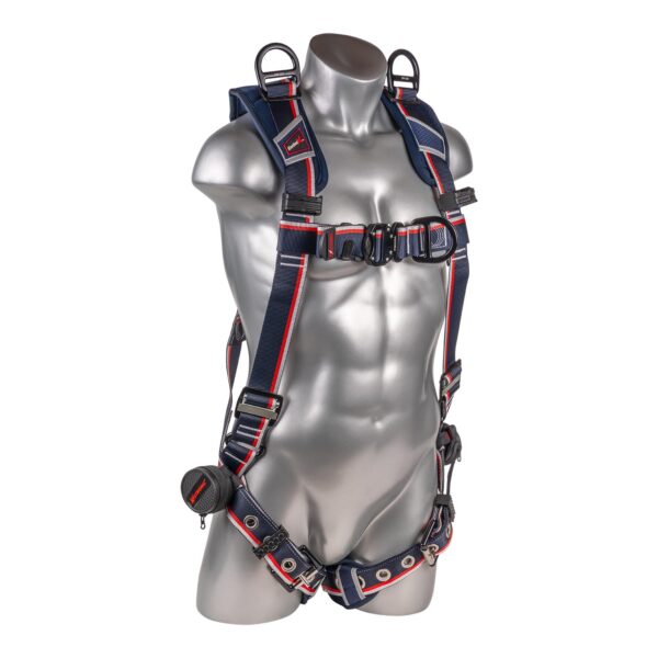 KStrong® EndurX™ 5-Point Full Body Harness, Premium Shoulder Pad, Deluxe Leg Pads, Enhanced Dorsal D-ring Plus™, Front D-ring, Shoulder D-rings, Premium Adjusters, Trauma Relief Straps, QC Chest, TB Legs (SS), All Aluminum Hardware (ANSI) - Image 4