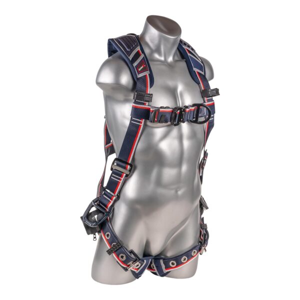 KStrong® EndurX™ 5-Point Full Body Harness, Abrasion Resistant Shoulder Pad, Deluxe Leg Pads, Enhanced Dorsal D-ring Plus™, Front D-ring, Side D-rings, Premium Adjusters, Trauma Relief Straps, QC Chest, TB Legs (SS), All Aluminum Hardware (ANSI) - Image 2