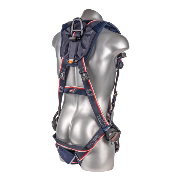 KStrong® EndurX™ 5-Point Full Body Harness, Abrasion Resistant Shoulder Pad, Deluxe Leg Pads, Enhanced Dorsal D-ring Plus™, Front D-ring, Side D-rings, Premium Adjusters, Trauma Relief Straps, QC Chest, TB Legs (SS), All Aluminum Hardware (ANSI) - Image 4