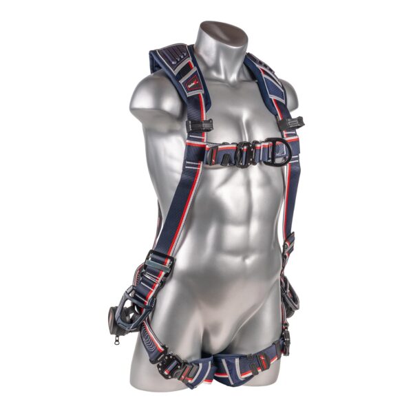 KStrong® EndurX™ 5-Point Full Body Harness, Abrasion Resistant Shoulder Pad, Deluxe Leg Pads, Enhanced Dorsal D-ring Plus™, Front D-ring, Side D-rings, Premium Adjusters, Trauma Relief Straps, QC Chest/Legs, All Aluminum Hardware (ANSI) - Image 4