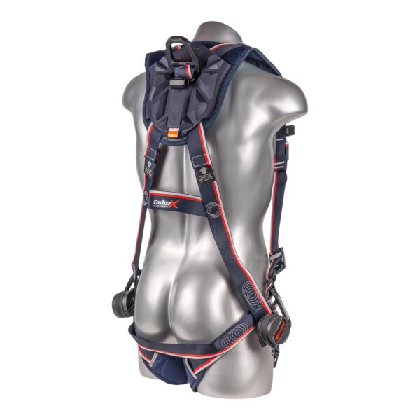 KStrong® EndurX™ 5-Point Full Body Harness, Abrasion Resistant Shoulder Pad, Deluxe Leg Pads, Enhanced Dorsal D-ring Plus™, Front D-ring, Side D-rings, Premium Adjusters, Trauma Relief Straps, QC Chest/Legs, All Aluminum Hardware (ANSI) - Image 2