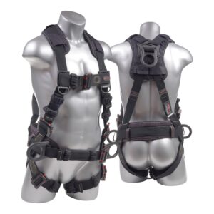 KStrong® Kapture™ Element Arc Flash Rated 5-Point Full Body Harness Padded with Belt, 3 D-rings, Mating Buckle Legs and Chest (ANSI)
