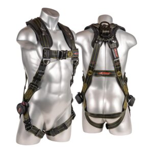 KStrong® Kapture™ Element 5-Point Full Body Harness with Revolta™ Oil and Water Repellent Webbing, 1 Enhanced Dorsal D-ring Plus™, Back/Shoulder Pad, Trauma Relief Straps, QC Chest and Legs - (ANSI)