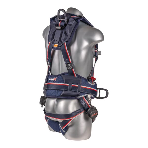 KStrong® EndurX™ 5-Point Full Body Harness, Abrasion Resistant Shoulder Pad, Premium Work Positioning Waist Pad w/Removable Tool Belt, Deluxe Leg Pads, Enhanced Dorsal D-ring Plus™, Side D-rings, Quick Slide Adjusters, Trauma Relief Straps, QC Chest, TB Legs (SS), All Aluminum Hardware (ANSI) - Image 4
