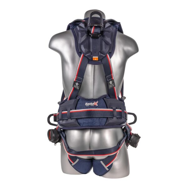 KStrong® EndurX™ 5-Point Full Body Harness, Abrasion Resistant Shoulder Pad, Premium Work Positioning Waist Pad w/Removable Tool Belt, Deluxe Leg Pads, Enhanced Dorsal D-ring Plus™, Side D-rings, Quick Slide Adjusters, Trauma Relief Straps, QC Chest, TB Legs (SS), All Aluminum Hardware (ANSI) - Image 5