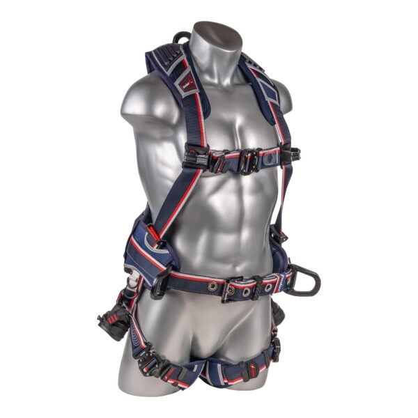 KStrong® EndurX™ 5-Point Full Body Harness, Abrasion Resistant Shoulder Pad, Premium Work Positioning Waist Pad w/Removable Tool Belt, Deluxe Leg Pads, Enhanced Dorsal D-ring Plus™, Side D-rings, Quick Slide Adjusters, Trauma Relief Straps, QC Chest/Legs, All Aluminum Hardware (ANSI) - Image 2