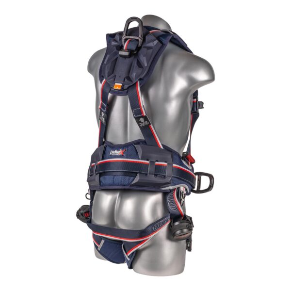 KStrong® EndurX™ 5-Point Full Body Harness, Abrasion Resistant Shoulder Pad, Premium Work Positioning Waist Pad w/Removable Tool Belt, Deluxe Leg Pads, Enhanced Dorsal D-ring Plus™, Side D-rings, Quick Slide Adjusters, Trauma Relief Straps, QC Chest/Legs, All Aluminum Hardware (ANSI) - Image 4