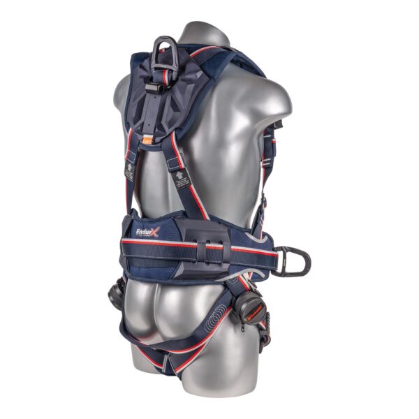 KStrong® EndurX™ 5-Point Full Body Harness, Abrasion Resistant Shoulder Pad, Premium Work Positioning Waist Pad w/Removable Tool Belt, Deluxe Leg Pads, Enhanced Dorsal D-ring Plus™, Front D-ring, Side D-rings, Premium Adjusters, Trauma Relief Straps, QC Chest, TB Legs (SS), All Aluminum Hardware (ANSI) - Image 2